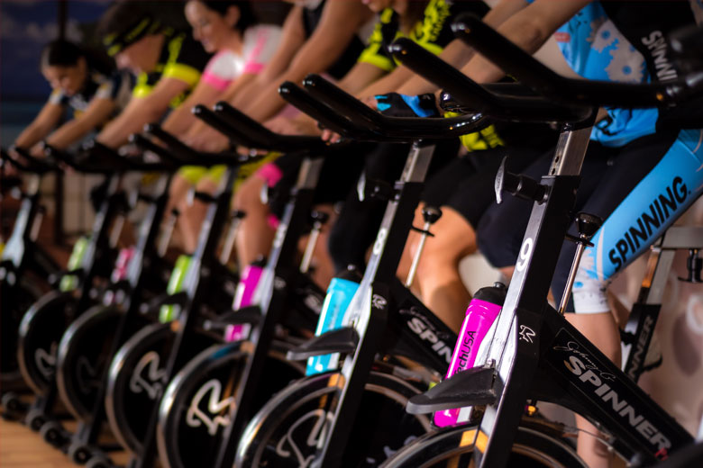 A spin class we offer at our gym